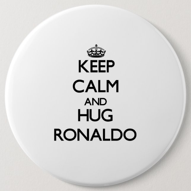 Lugna behålla och kram Ronaldo Knapp (Framsida)