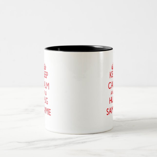 Lugna behålla och KRAM Sammie Två-Tonad Mugg (Center)