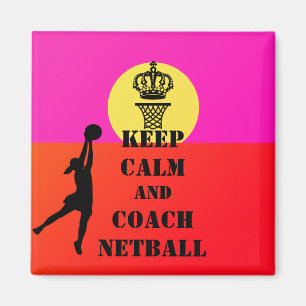 Lugna behålla och lagledareNetballcitationstecken Magnet