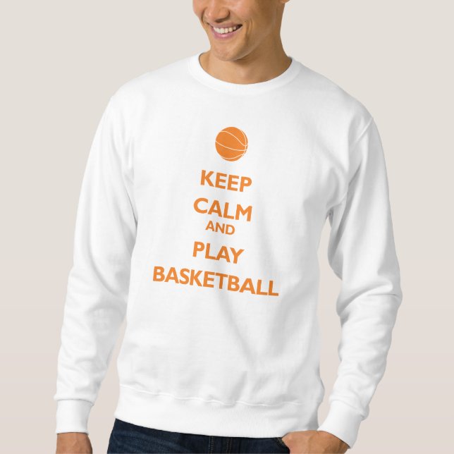 Lugna behålla och lekbasket (orangen) sweatshirt (Framsida)