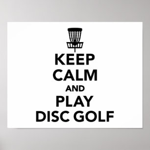 Lugna behålla och lekdiskettgolf poster