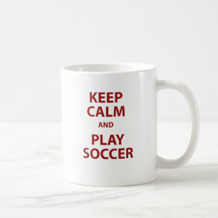 Lugna behålla och lekfotboll kaffemugg