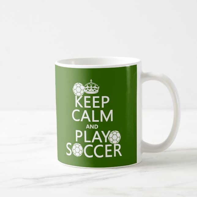 Lugna behålla och lekfotboll (någon färg) kaffemugg (Höger)
