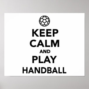Lugna behålla och lekhandboll poster