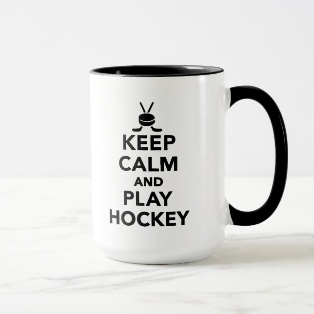 Lugna behålla och lekhockey mugg (Höger)