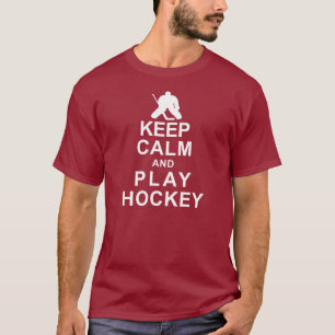 Lugna behålla och lekhockey tee shirt