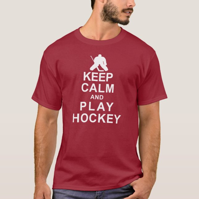 Lugna behålla och lekhockey tee shirt (Framsida)