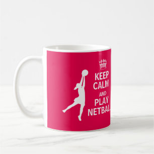 Lugna behålla och lekNetballcitationstecken Kaffemugg