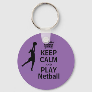 Lugna behålla och lekNetballdesign Nyckelring