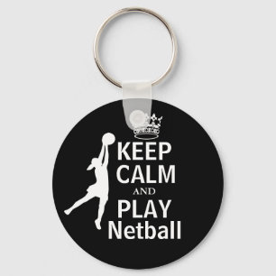 Lugna behålla och lekNetballdesign Nyckelring