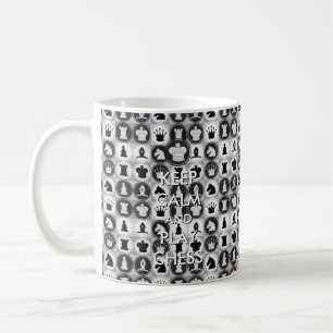 Lugna behålla och lekschackmönster kaffemugg