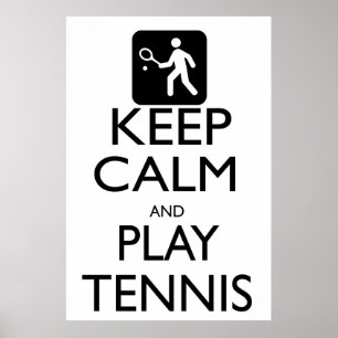 Lugna behålla och lektennis poster