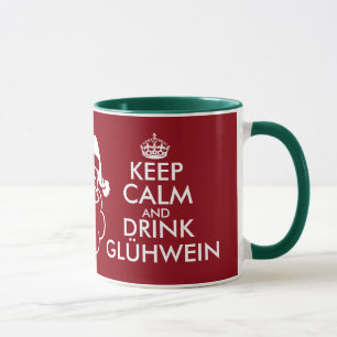 Lugna behålla och mugg för drinkGlühwein jul