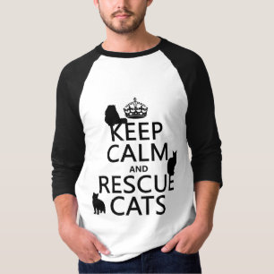 Lugna behålla och räddingkatter (i någon färg) t shirt