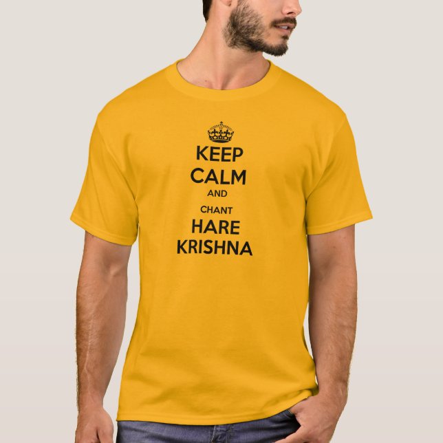 Lugna behålla och ramsaHare Krishna T-shirt (Framsida)
