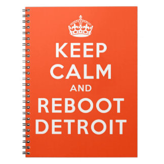 Lugna behålla och RebootDetroit anteckningsbok