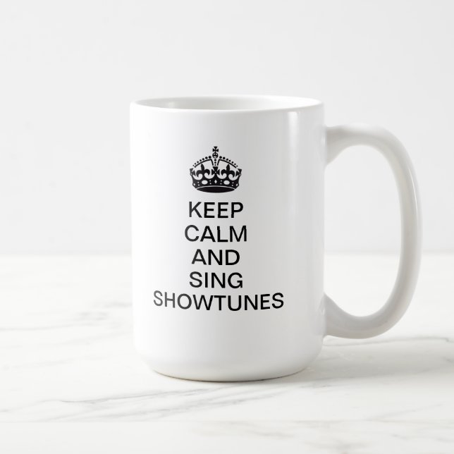 Lugna behålla och sjunga Showtunes Kaffemugg (Höger)