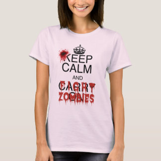Lugna behålla och slagsmålZombies T-shirt