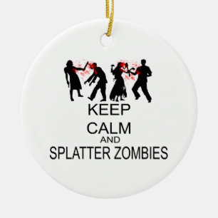Lugna behålla och SplatterZombies Julgransprydnad Keramik