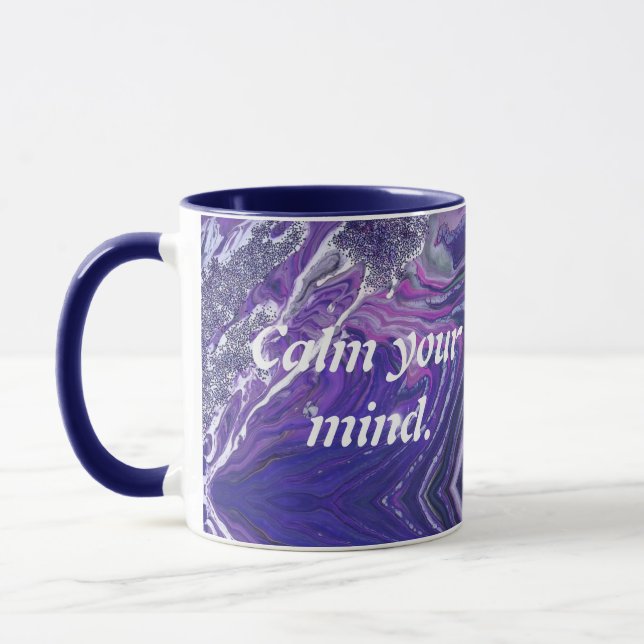 Lugna Din Sinnesstämning Inspirerande Citat Lila G Mugg (Vänster)