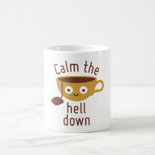 LUGNA HELVETET BESEGRAR KAFFEMUGG