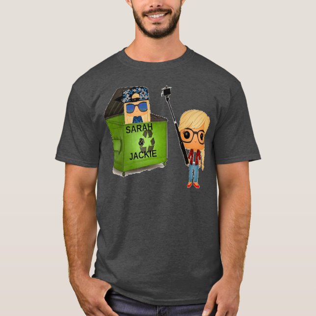 lugna Hustlers Dumpster Diving Funny Fläkt T Shirt (Framsida)