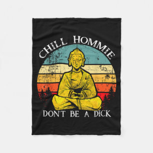 Lugna Kompis Var Inte En Sarcasm Buddha Citat Shir Fleecefilt