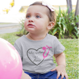 Lugna Min Mamma Är En Sjuksköterska Hjärt Stetosko T Shirt