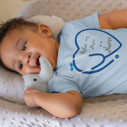 Lugna Min Mamma Är En Sjuksköterska Hjärta Stetosk T Shirt