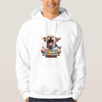 "Lugna ner, det är vinter! Livlig brevhundskylt Hoodie