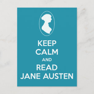 Lugna och läst Jane Austen Cameokricka för behålla Vykort