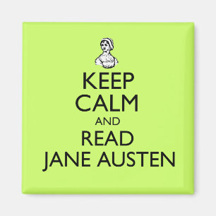 Lugna och läst Jane Austen magnet för behålla