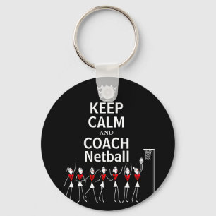 Lugna rolig behålla och lagledareNetballdesign Nyckelring