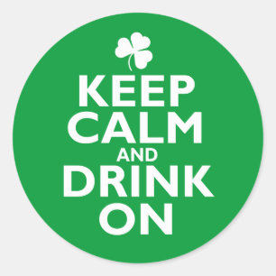 Lugna st patricks dayhumor för behålla runt klistermärke