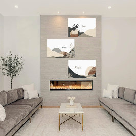 Lugnande Abstrakt Earth Tones Mountain Canvas Art