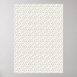 Lugnande akvarell Lavendel och Vinterbär Poster