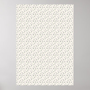 Lugnande akvarell Lavendel och Vinterbär Poster