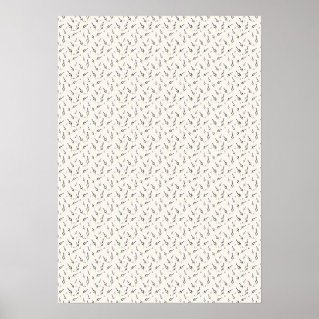 Lugnande akvarell Lavendel och Vinterbär Poster (Framsidan)
