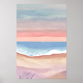 Lugnande amerikansk golfkust-strand scen poster