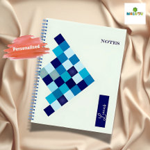 Lugnande blå harmoni - Anteckningsbok för skolan