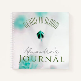 Lugnande Färg Blommigt Skriv ut anteckningsbok för