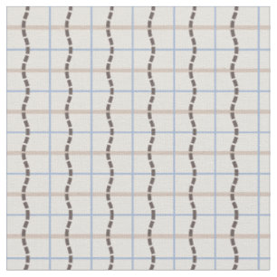 Lugnande geometrisk mosaik - blå taupe tyg