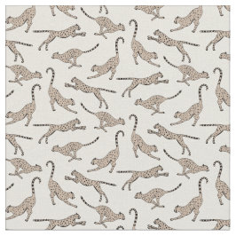 Lugnande gepard leopard neutral varm beige kräm tyg