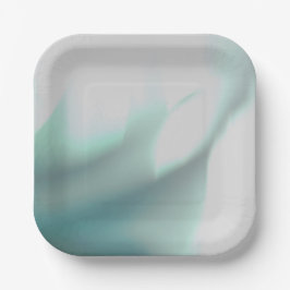 Lugnande grön tryckt pappers tallrik