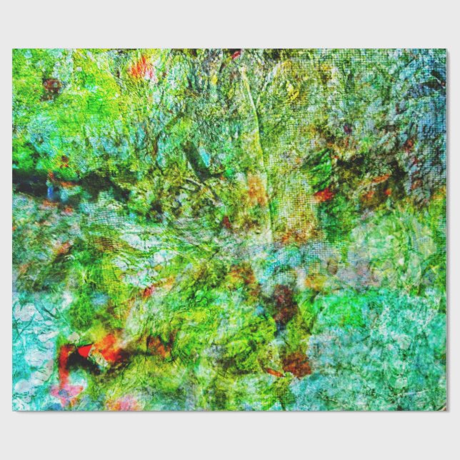 Lugnande gul abstrakt presentpapper, Avslappnad ko Presentpapper (Platt)