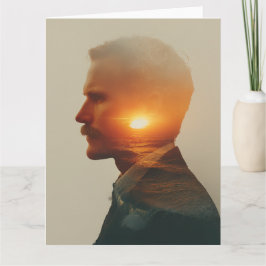 Lugnande havsljus: Vattenfärg Sympatikort Kort