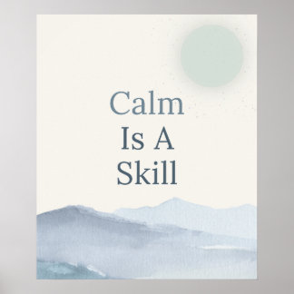 Lugnande Inspirerande Mindfulness-ytor Poster