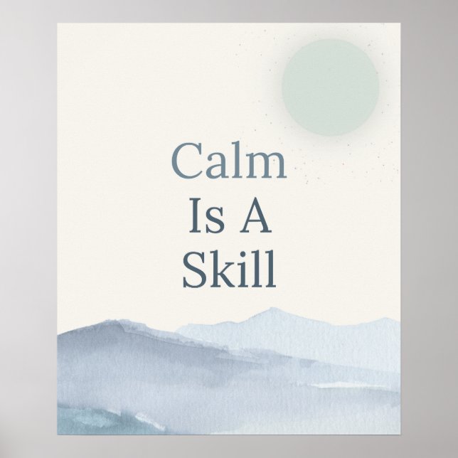 Lugnande Inspirerande Mindfulness-ytor Poster (Framsidan)