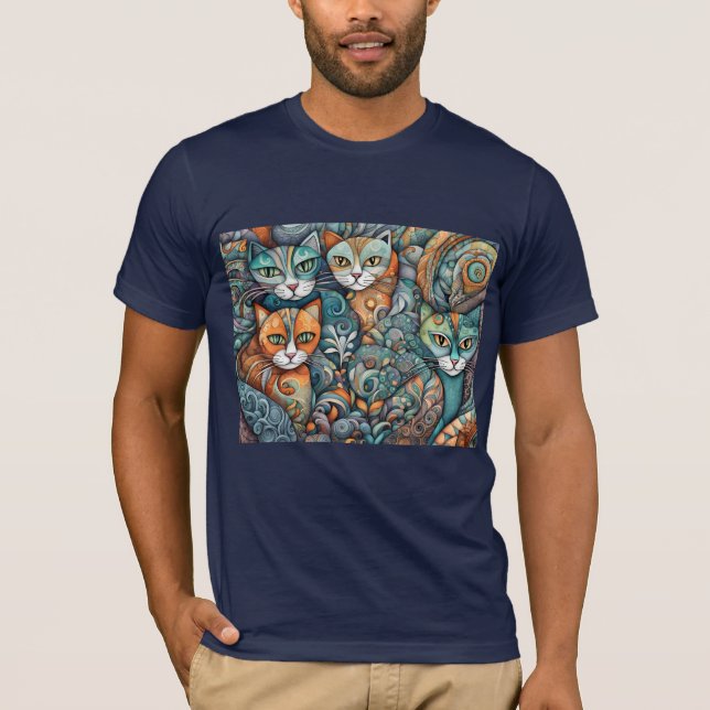 lugnande katter 2 t shirt (Framsida)