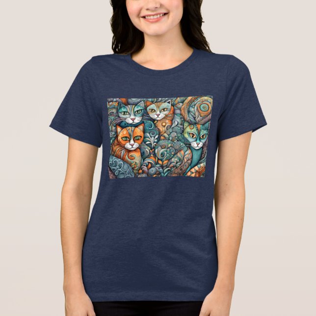 lugnande katter 2 t shirt (Framsida)